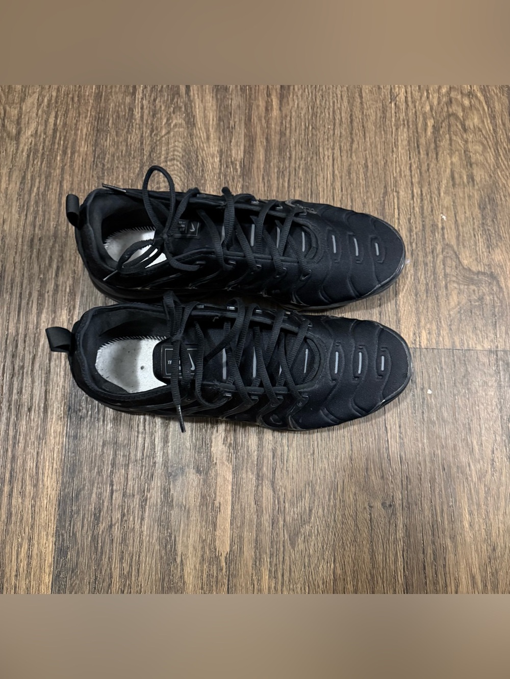 Nike Men's All-Black VaporMax Plus Triple Black Sneakers Size 12 Men - Picture 3 of 10